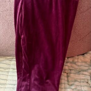 Cable & Gauge Rich Purple Velvet sweat pants.